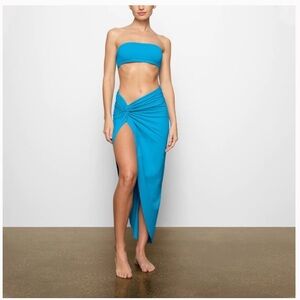 BNWT Skims Cover Ups Sarong Skirt Turquoise 4X